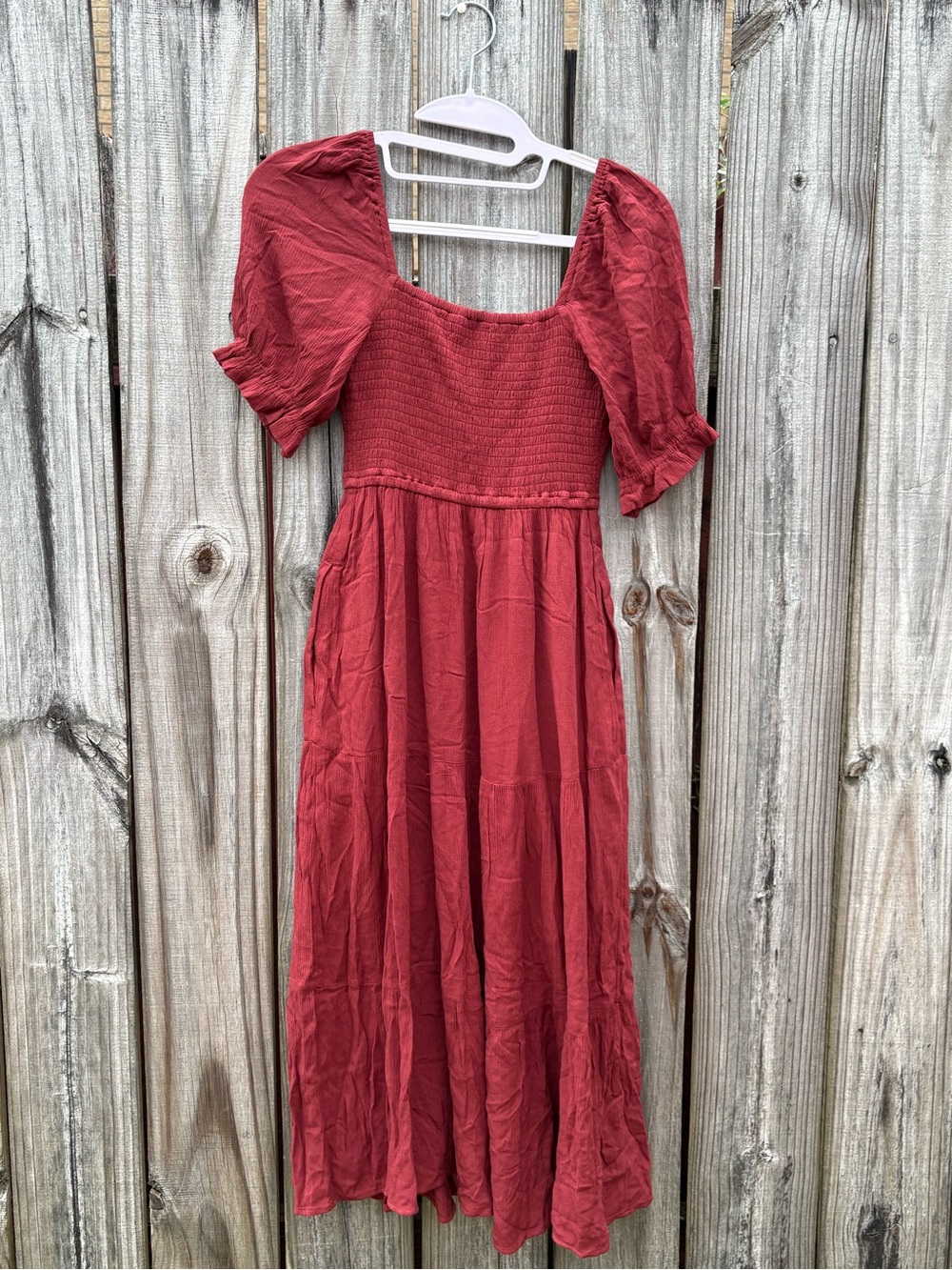 Abercrombie & Fitch Sleeveless Tunic in Rust